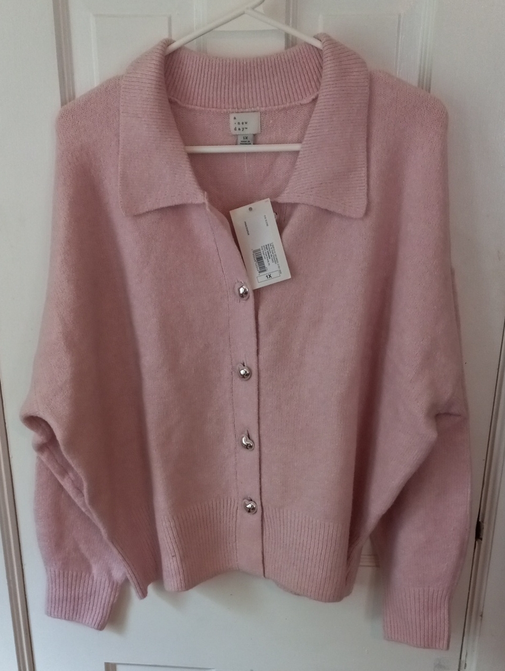 Target Blush Pink Collared Button Cardigan